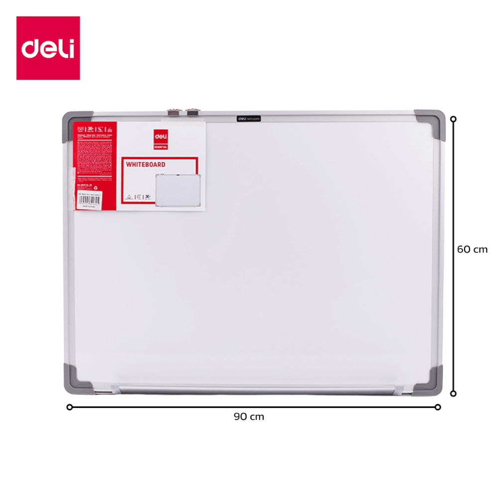 กระดานไวท์บอร์ด DELI E39033A-SL-01 ขนาด 60 X 90 CM_7